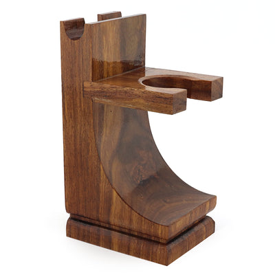 Wooden Shaving Razor and Shaving Brush Stand/Holder