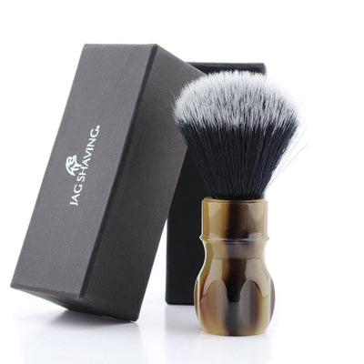 JAG's Synthetic Shaving Brush Brown Resin Handle - JAG SHAVING