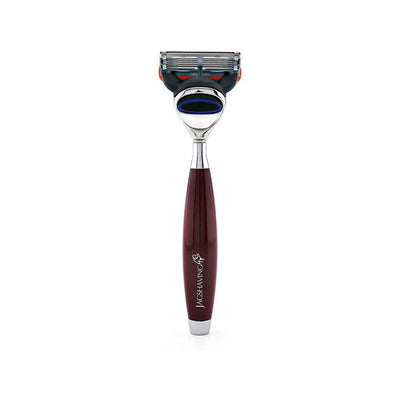 Luxury Fusion Compatible Shaving Razor - Maroon Handle