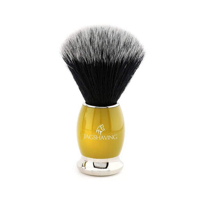 Luxury Black Synthetic Shaving Brush - Brass Handle - JAG SHAVING