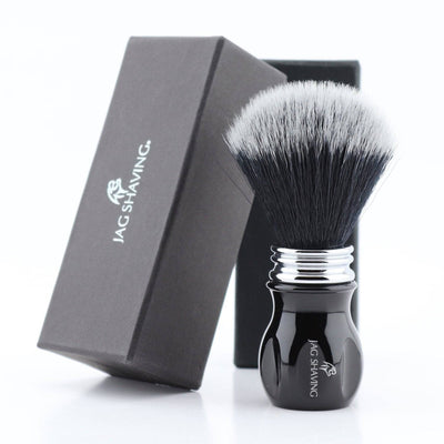 Synthetic Shaving Brush - Full Black Handle - JAG SHAVING