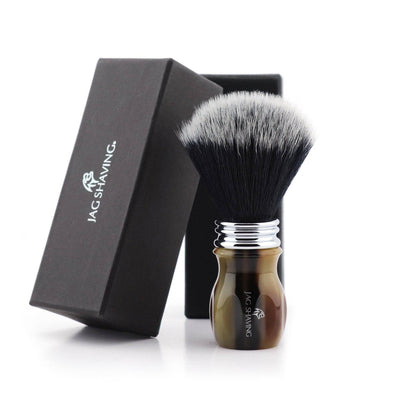 Synthetic Shaving Brush - Horn Resin Handle - JAG SHAVING